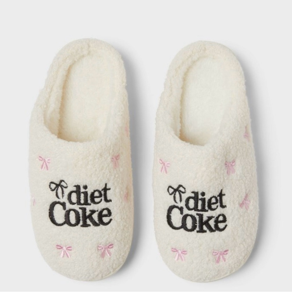 Diet Coke Fuzzy Slippers
